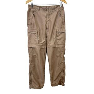 REI Nylon 6-Pocket Convertible Cargo Pants UPF 50+ Tan Women’s‎ Sz 6
